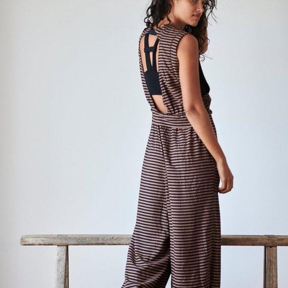 New Free People Find The Chi Striped Onesie Jumpsuit - Picture 6 of 15